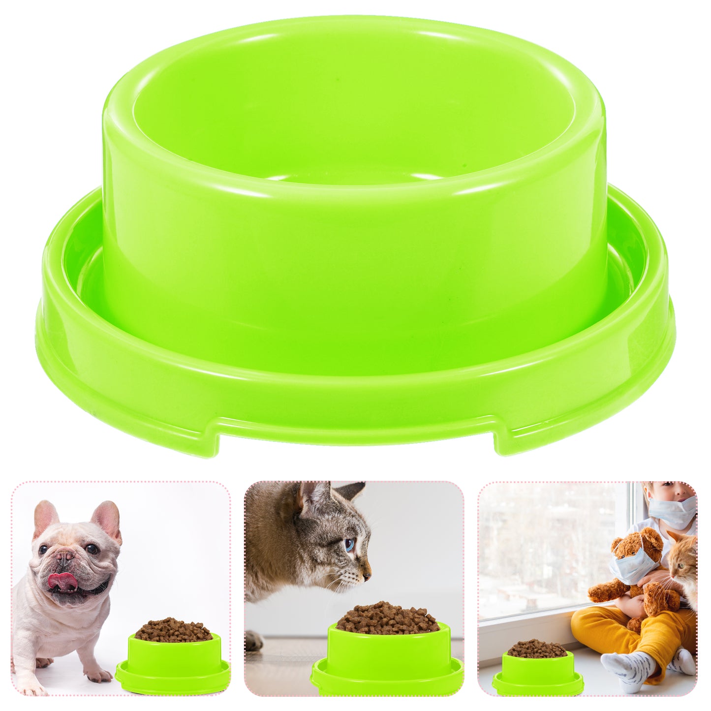 Gamelles pour chien et chat, distributeur de nourriture pour animaux de compagnie, mangeoire anti-fourmis et anti-eau, gamelle pour chiots, gamelle d'extérieur en acier inoxydable pour chiens