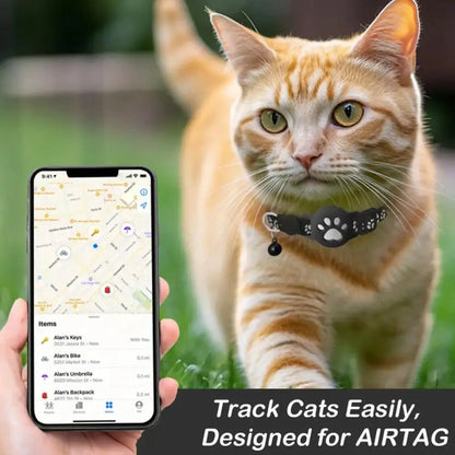 Collier de suivi GPS réfléchissant pour chat, dispositif de localisation pour animaux de compagnie, anti-perte, recherche de chaton, accessoires de suivi étanches