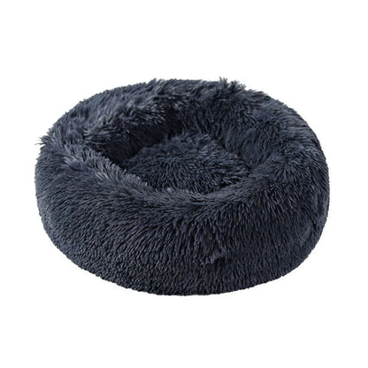 Kimpets Panier rond pour chat et chien, niche antidérapante pour l'hiver, chaud et moelleux, coussin pour chiot