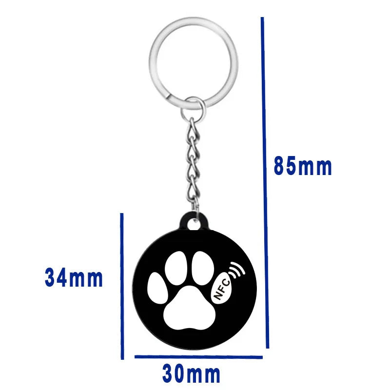 Médaille d'identification NFC pour chien, médaille d'identification intelligente NFC pour animaux de compagnie fabriquée par nos soins.