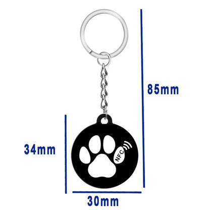 Médaille d'identification NFC pour chien, médaille d'identification intelligente NFC pour animaux de compagnie fabriquée par nos soins.