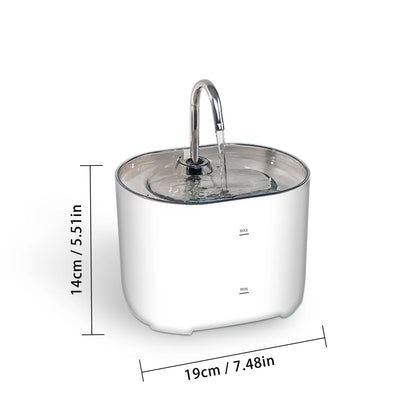 Fontaine à eau pour chat, fontaine à eau pour animaux de compagnie pour chats à l'intérieur, 1 filtre, pompe ultra-silencieuse, fontaine à eau pour chien et animal de compagnie de 2,2 L/73 oz