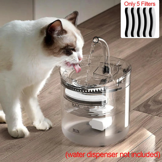 Fontaine à eau pour chat, filtre à charbon actif de remplacement pour filtres remplacés, distributeur de fleurs pour fontaine à eau pour chien