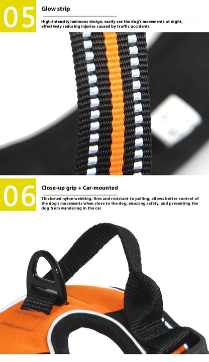 Nouveau harnais réfléchissant pour chiens de grande et moyenne taille. Harnais de poitrine pour chiens. Laisse sans dos et accessoire pour animaux.
