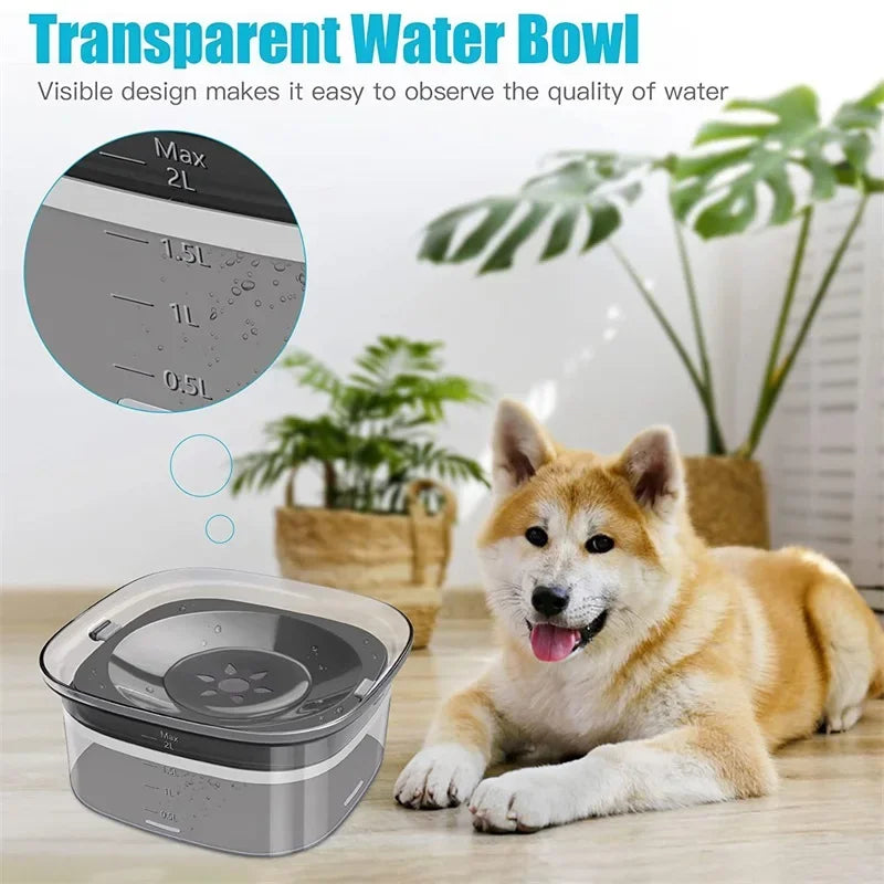 Gamelles flottantes pour chiens et chats, 2 L, anti-éclaboussures, grande capacité, pour petits, moyens et grands chiens.