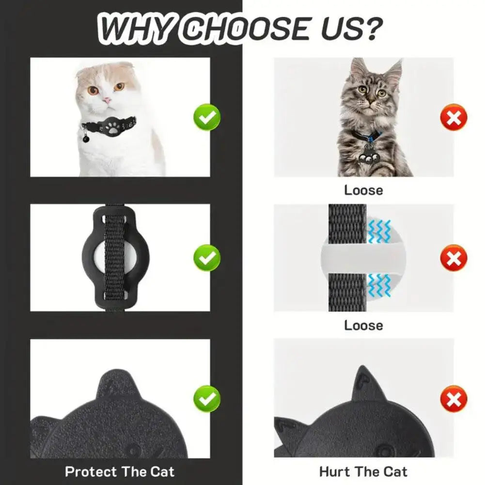 Collier de suivi GPS réfléchissant pour chat, dispositif de localisation pour animaux de compagnie, anti-perte, recherche de chaton, accessoires de suivi étanches