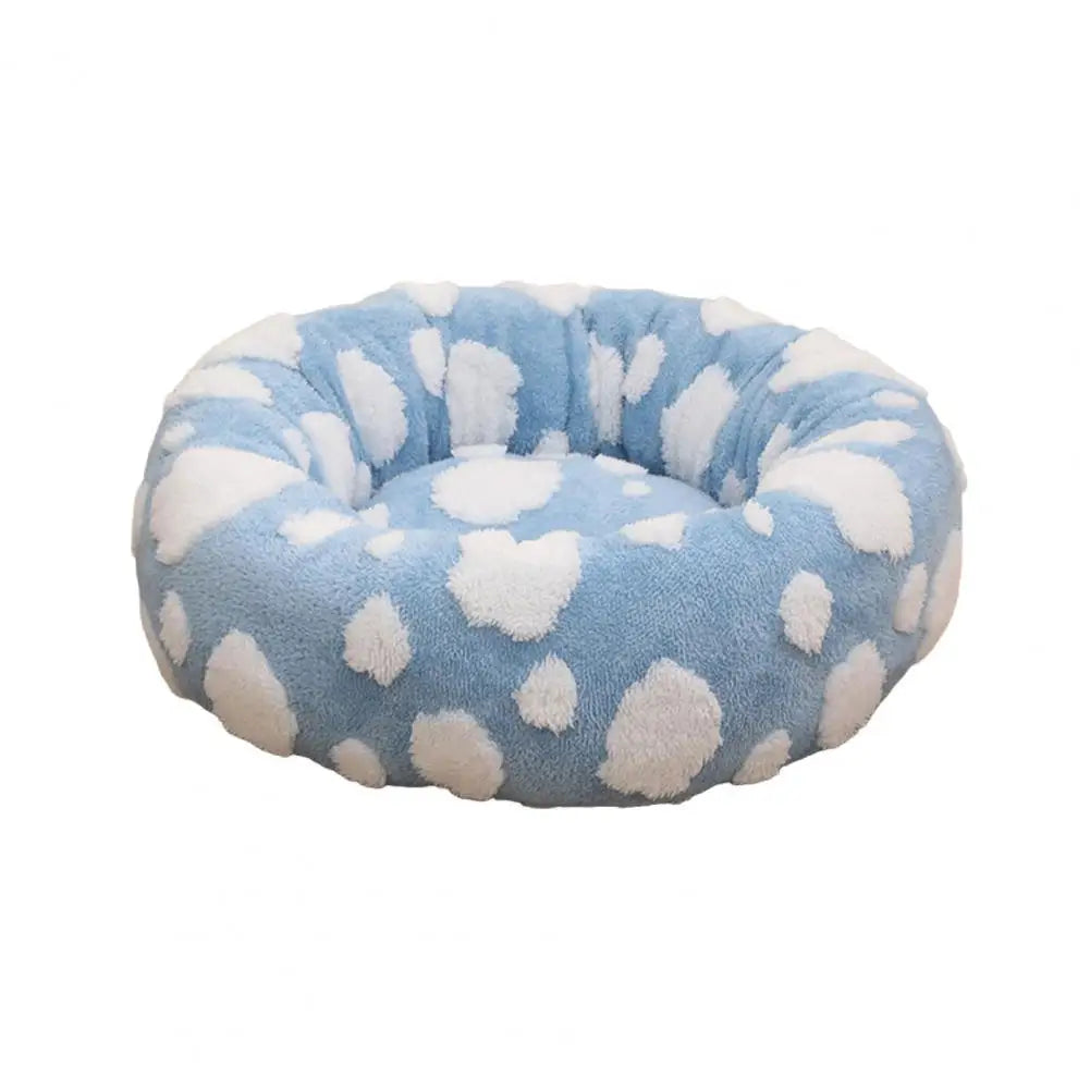 Panier rond pour chien avec bords surélevés, nid rond en peluche pour chat avec fond antidérapant, panier confortable pour petits chiens et chats.