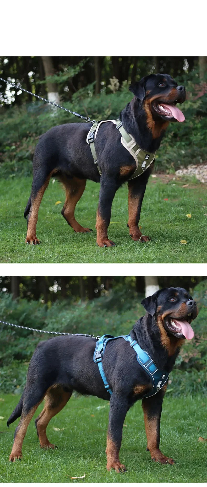 Harnais réfléchissant réglable pour chien de taille moyenne et grande, gilet d'entraînement en tissu Oxford militaire pour promener le chien, confortable et durable