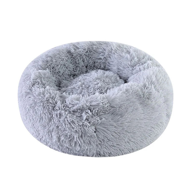 Kimpets Panier rond pour chat et chien, niche antidérapante pour l'hiver, chaud et moelleux, coussin pour chiot