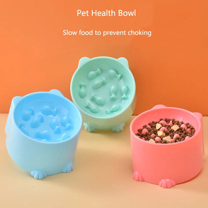 Gamelle anti-étouffement pour chien et chat, petit format, protection du cou, dispositif d'alimentation pour chat et chien, fournitures pour animaux de compagnie