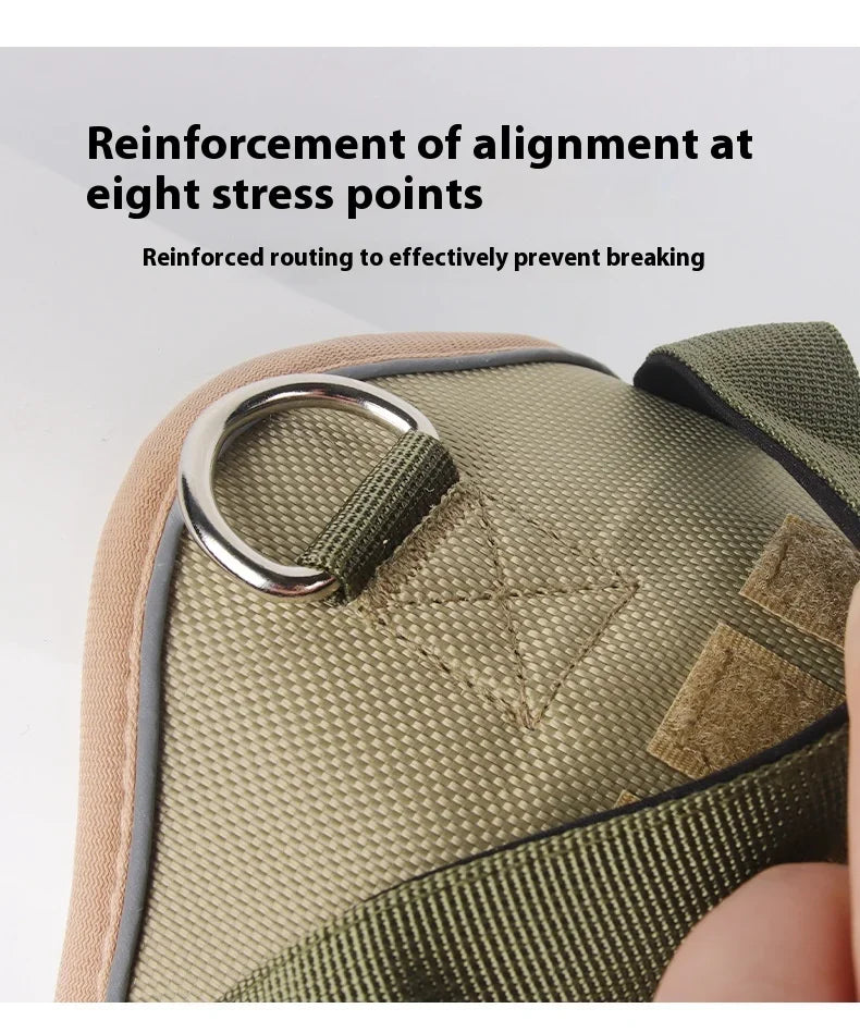 Harnais réfléchissant réglable pour chien de taille moyenne et grande, gilet d'entraînement en tissu Oxford militaire pour promener le chien, confortable et durable