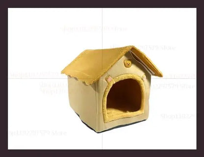 Nid pour chat quatre saisons, doux et chaud, niche pour chien, coussin amovible, confortable, pour l'intérieur et l'extérieur, 2025