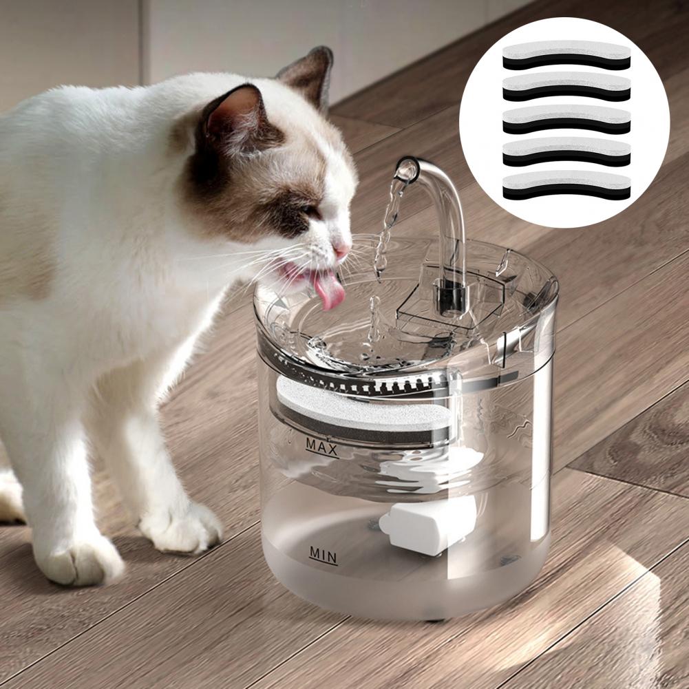 Fontaine à eau pour chat, filtre à charbon actif de remplacement pour filtres remplacés, distributeur de fleurs pour fontaine à eau pour chien