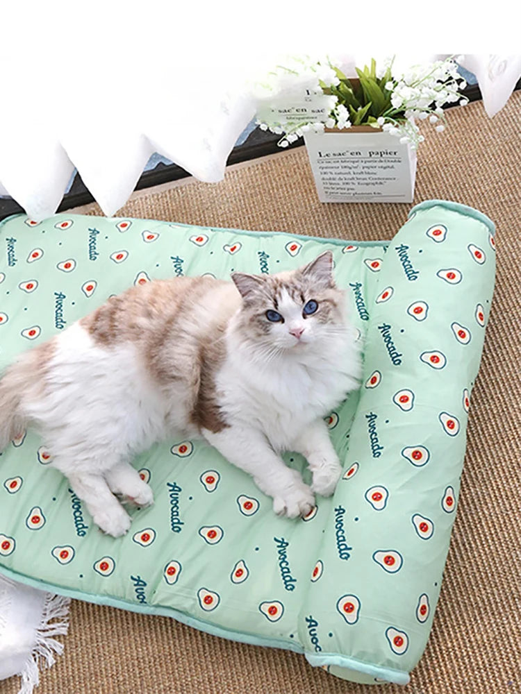 Tapis rafraîchissant pour animaux avec oreiller