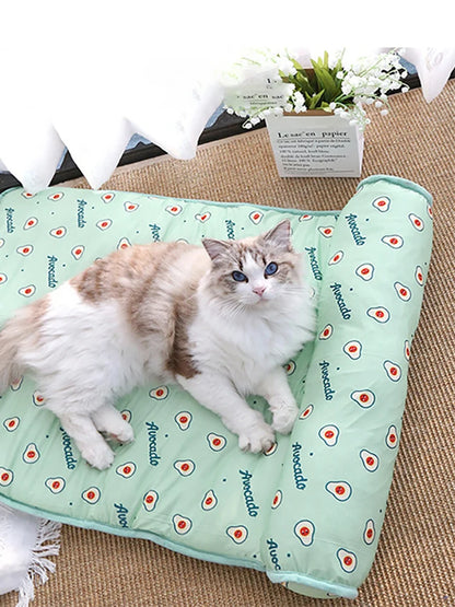Tapis rafraîchissant pour animaux avec oreiller
