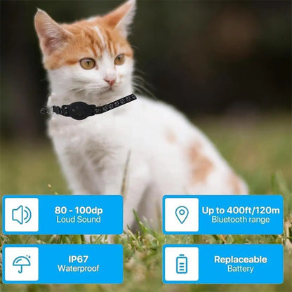 Collier de suivi GPS réfléchissant pour chat, dispositif de localisation pour animaux de compagnie, anti-perte, recherche de chaton, accessoires de suivi étanches