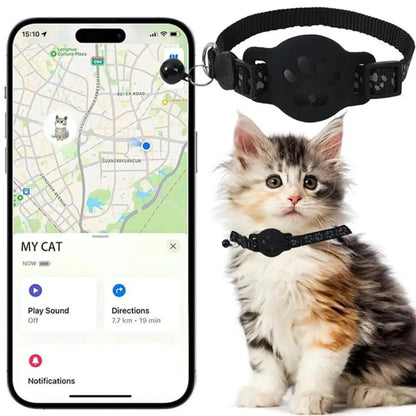 Collier de suivi GPS réfléchissant pour chat, dispositif de localisation pour animaux de compagnie, anti-perte, recherche de chaton, accessoires de suivi étanches