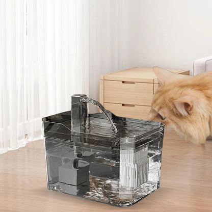 Fontaine à eau pour chat avec pompe silencieuse, distributeur de filtre à eau pour chien, fontaine USB anti-brûlure à sec pour animaux de compagnie, fontaine pour chat pour chats d'intérieur