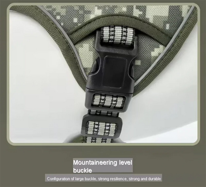 Harnais réfléchissant pour chien, entraînement tactique, anti-traction, gilet pour chien de taille moyenne et grande, laisse de sécurité réglable, harnais militaire pour animaux de compagnie