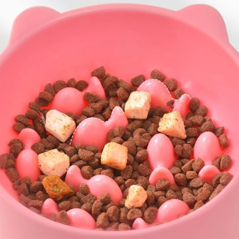 Gamelle anti-étouffement pour chien et chat, petit format, protection du cou, dispositif d'alimentation pour chat et chien, fournitures pour animaux de compagnie