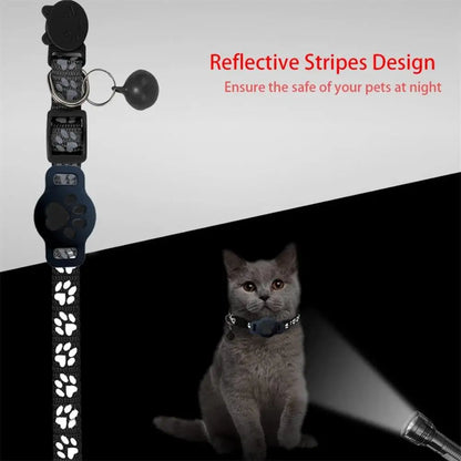 Collier de suivi GPS réfléchissant pour chat, dispositif de localisation pour animaux de compagnie, anti-perte, recherche de chaton, accessoires de suivi étanches