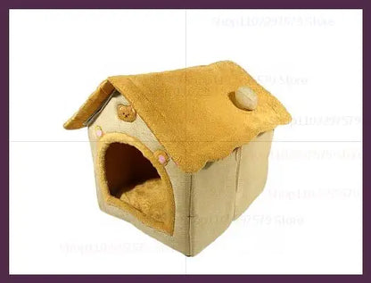 Nid pour chat quatre saisons, doux et chaud, niche pour chien, coussin amovible, confortable, pour l'intérieur et l'extérieur, 2025