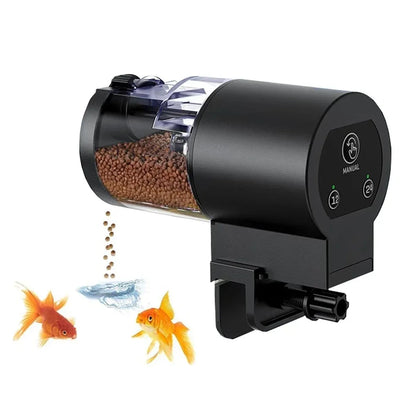 Distributeur automatique de nourriture pour poissons 2025 100 ml - Programmable et numérique avec minuterie, étanche IP66 pour bassins et aquariums à tortues