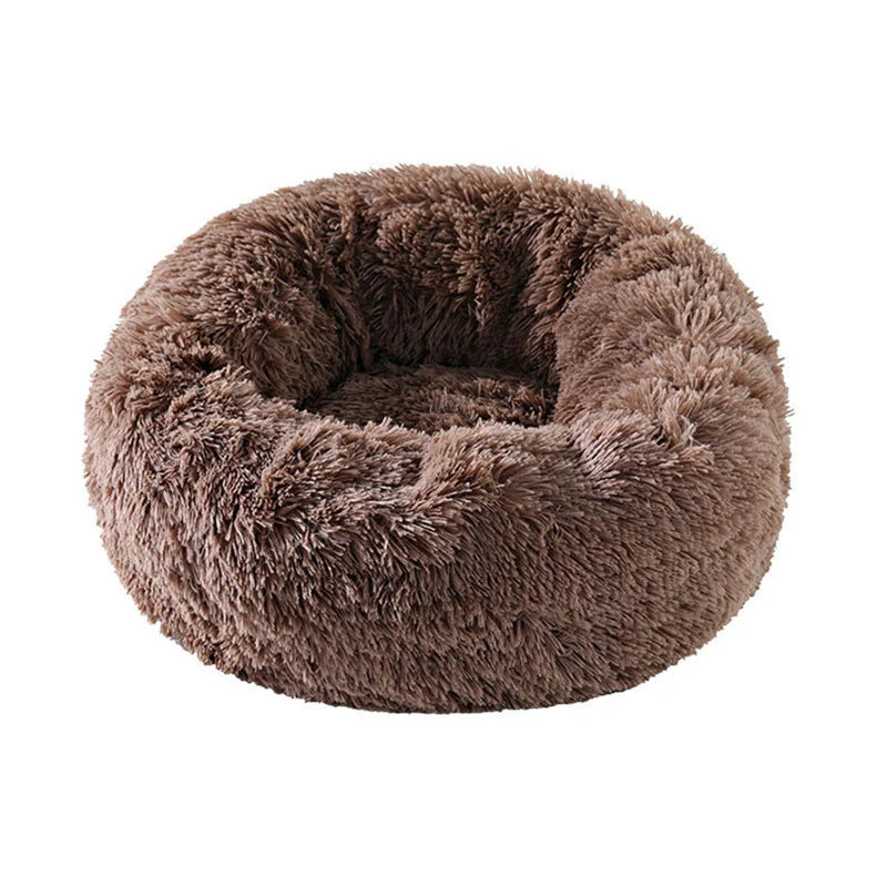 Kimpets Panier rond pour chat et chien, niche antidérapante pour l'hiver, chaud et moelleux, coussin pour chiot
