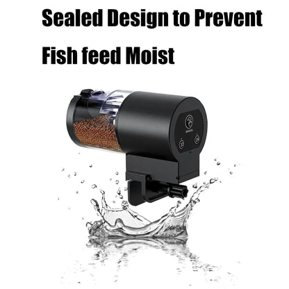 Distributeur automatique de nourriture pour poissons 2025 100 ml - Programmable et numérique avec minuterie, étanche IP66 pour bassins et aquariums à tortues