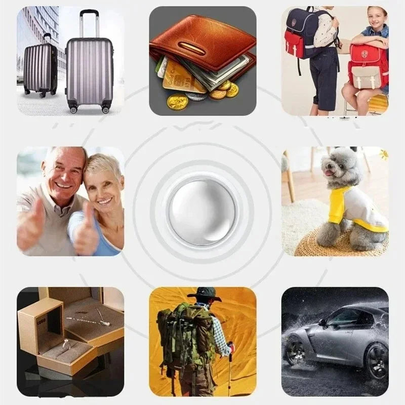Mini système de suivi GPS 2025, application Find My Air Tag, localisateur Bluetooth intelligent, sac de recherche d'enfant, collier anti-perte pour animaux de compagnie avec traceur
