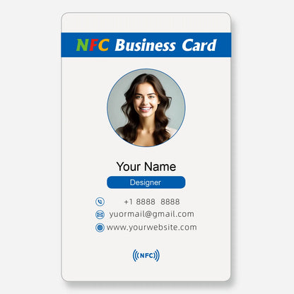 Cartes de visite NFC personnalisées Badge intelligent Étiquettes NFC Carte de visite électronique, matériau PVC imperméable et durable