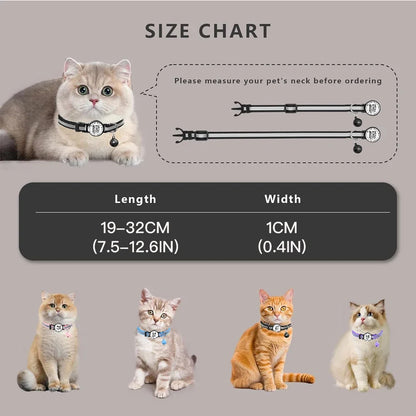 Collier pour chat avec étiquette d'identification à code QR, accessoires pour chiots et chats, colliers réfléchissants pour chatons, étiquette pour chat, libération rapide de sécurité