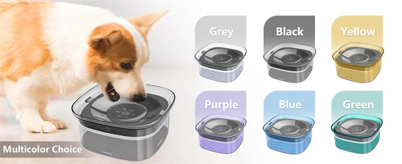Gamelles flottantes pour chiens et chats, 2 L, anti-éclaboussures, grande capacité, pour petits, moyens et grands chiens.