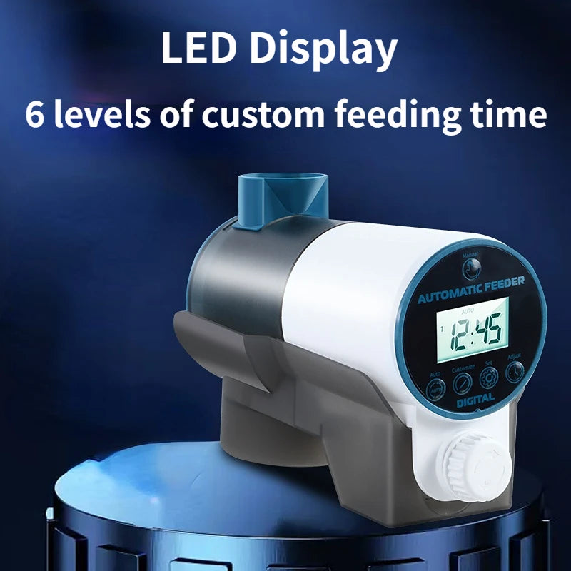 Distributeur automatique de nourriture pour poissons, granulés d'alimentation pour aquarium, minuterie LCD, machine d'alimentation automatique pour aquarium
