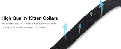 Collier pour chat avec étiquette d'identification à code QR, accessoires pour chiots et chats, colliers réfléchissants pour chatons, étiquette pour chat, libération rapide de sécurité
