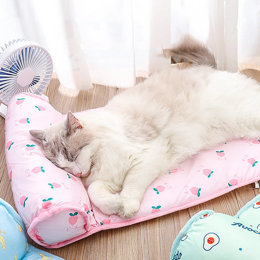 Tapis rafraîchissant pour animaux avec oreiller