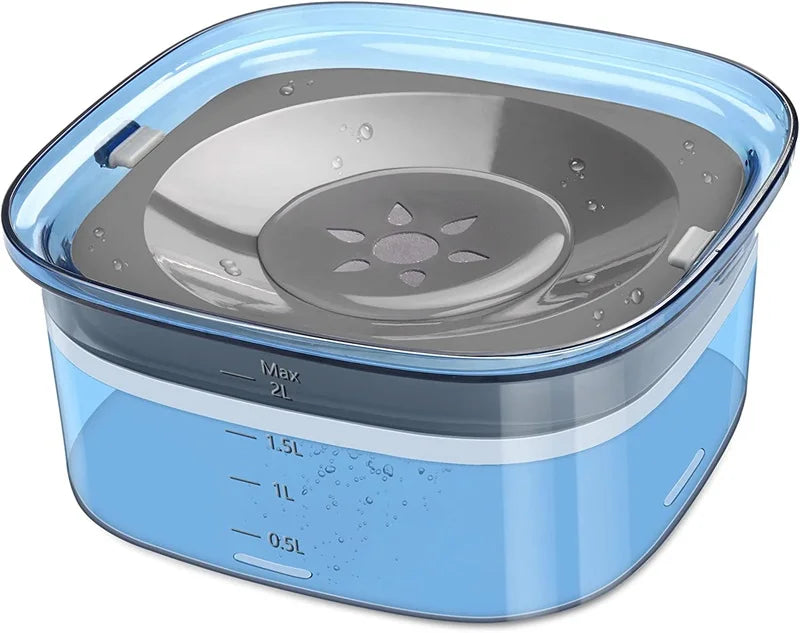 Gamelles flottantes pour chiens et chats, 2 L, anti-éclaboussures, grande capacité, pour petits, moyens et grands chiens.