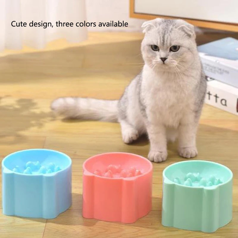 Gamelle anti-étouffement pour chien et chat, petit format, protection du cou, dispositif d'alimentation pour chat et chien, fournitures pour animaux de compagnie