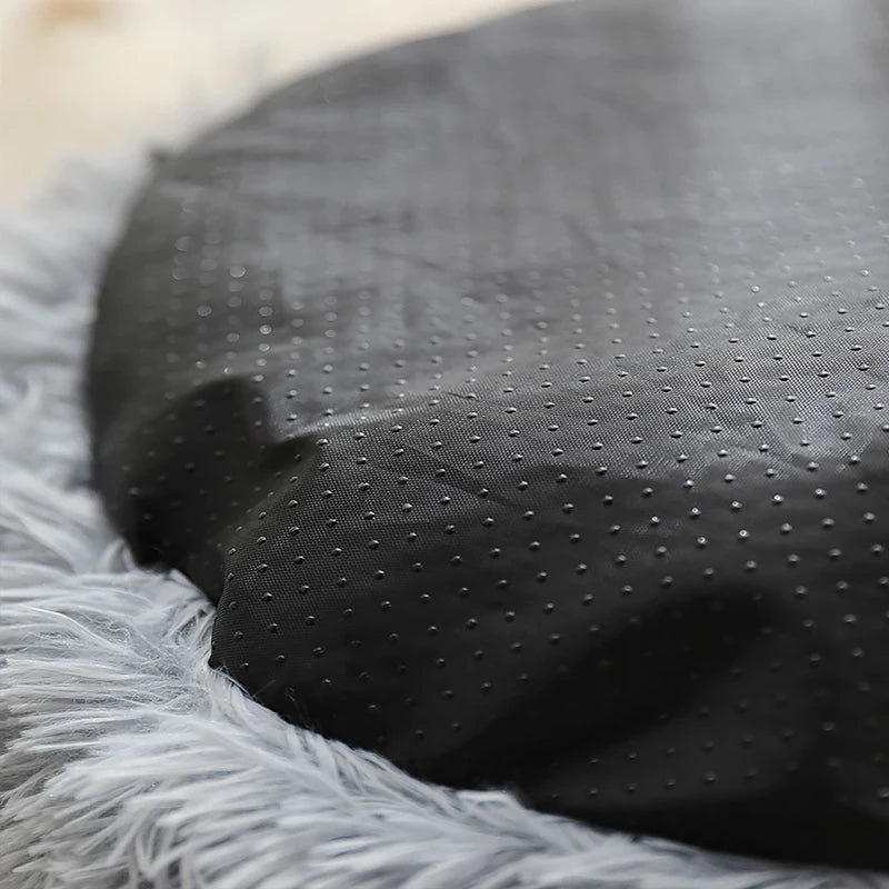Kimpets Panier rond pour chat et chien, niche antidérapante pour l'hiver, chaud et moelleux, coussin pour chiot