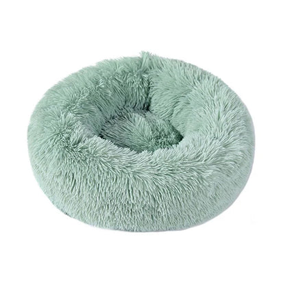 Kimpets Panier rond pour chat et chien, niche antidérapante pour l'hiver, chaud et moelleux, coussin pour chiot
