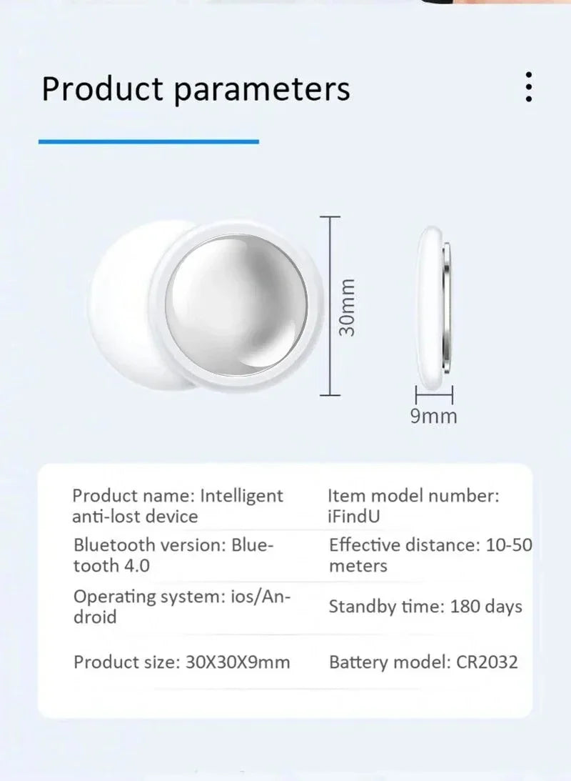 Mini système de suivi GPS 2025, application Find My Air Tag, localisateur Bluetooth intelligent, sac de recherche d'enfant, collier anti-perte pour animaux de compagnie avec traceur