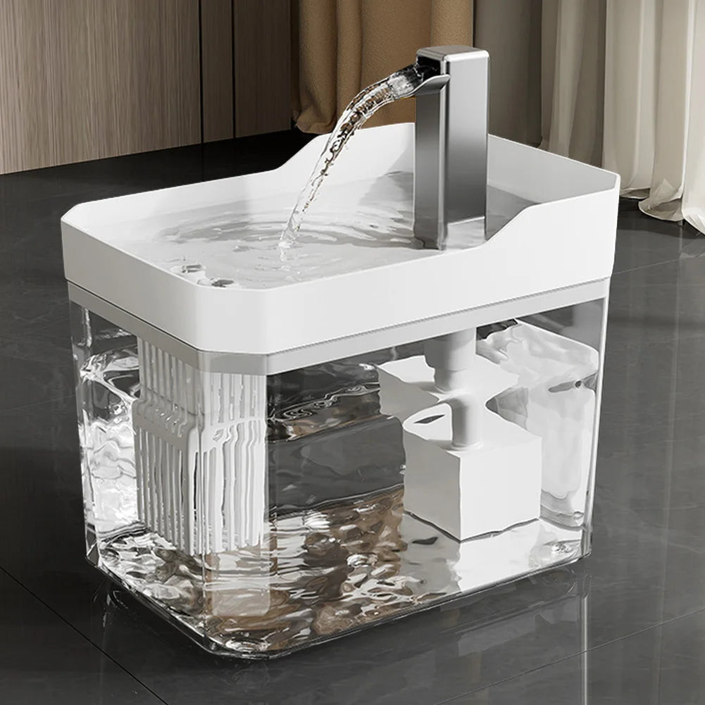 Fontaine à eau pour chat avec pompe silencieuse, distributeur de filtre à eau pour chien, fontaine USB anti-brûlure à sec pour animaux de compagnie, fontaine pour chat pour chats d'intérieur
