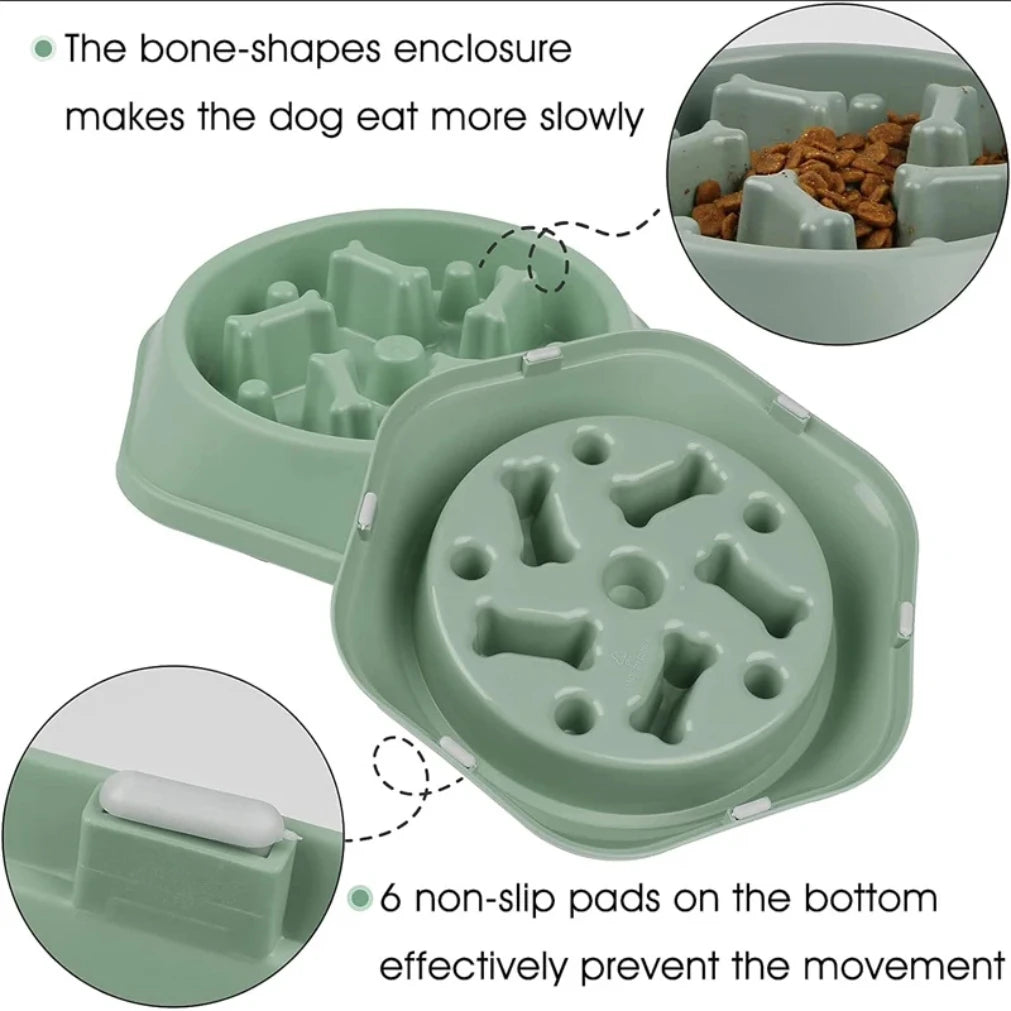 Gamelles à alimentation lente pour chiens, anti-étouffement, antidérapantes, pour petits et moyens chiens.