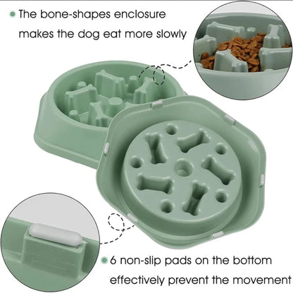 Gamelles à alimentation lente pour chiens, anti-étouffement, antidérapantes, pour petits et moyens chiens.