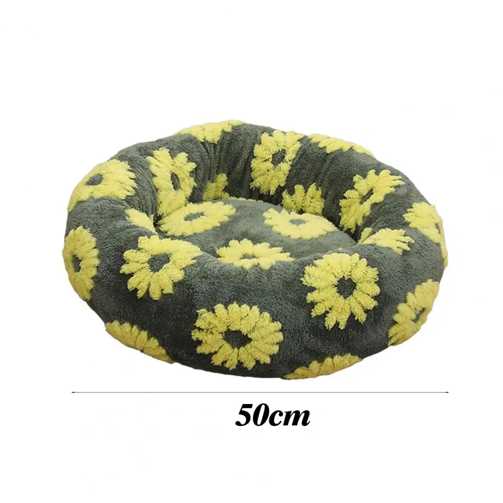 Panier rond pour chien avec bords surélevés, nid rond en peluche pour chat avec fond antidérapant, panier confortable pour petits chiens et chats.