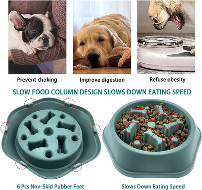 Gamelles à alimentation lente pour chiens, anti-étouffement, antidérapantes, pour petits et moyens chiens.